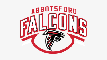Abbotsford Falcons Football Association Logo Logo. Words that read "Abbotsford Falcons" and a Falcon graphic.