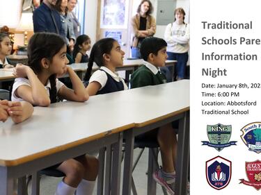 Traditional Schools Parent Information Night 2026